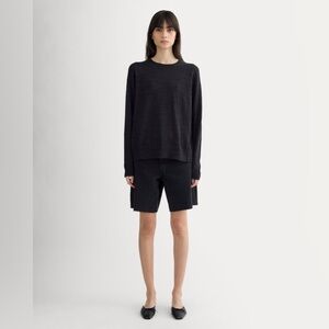 Everlane The Slouch Sweater in Cotton Linen in Black Size: XL, NWOT